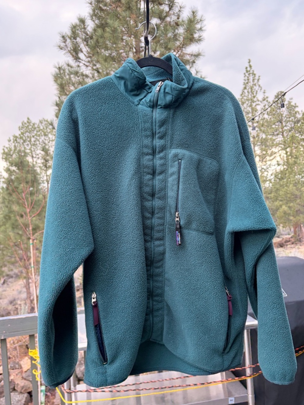 Patagonia Full-Zip Green Fleece Jacket Mens size XL